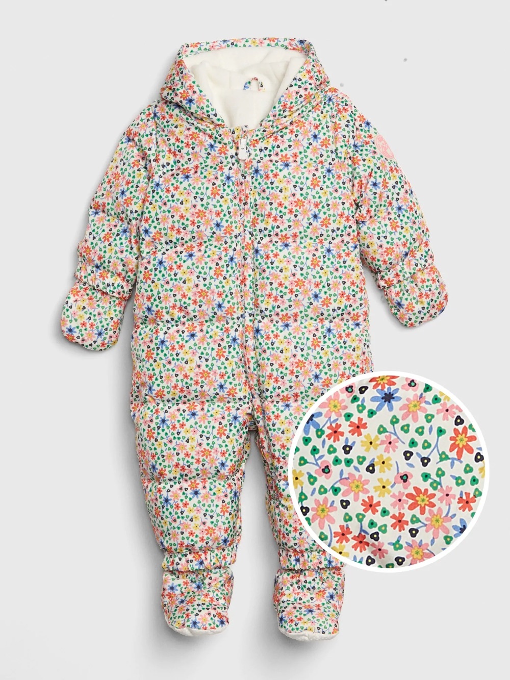 Baby Gap Girl Snowsuit Floral Print 6-12 months 🌼🌸